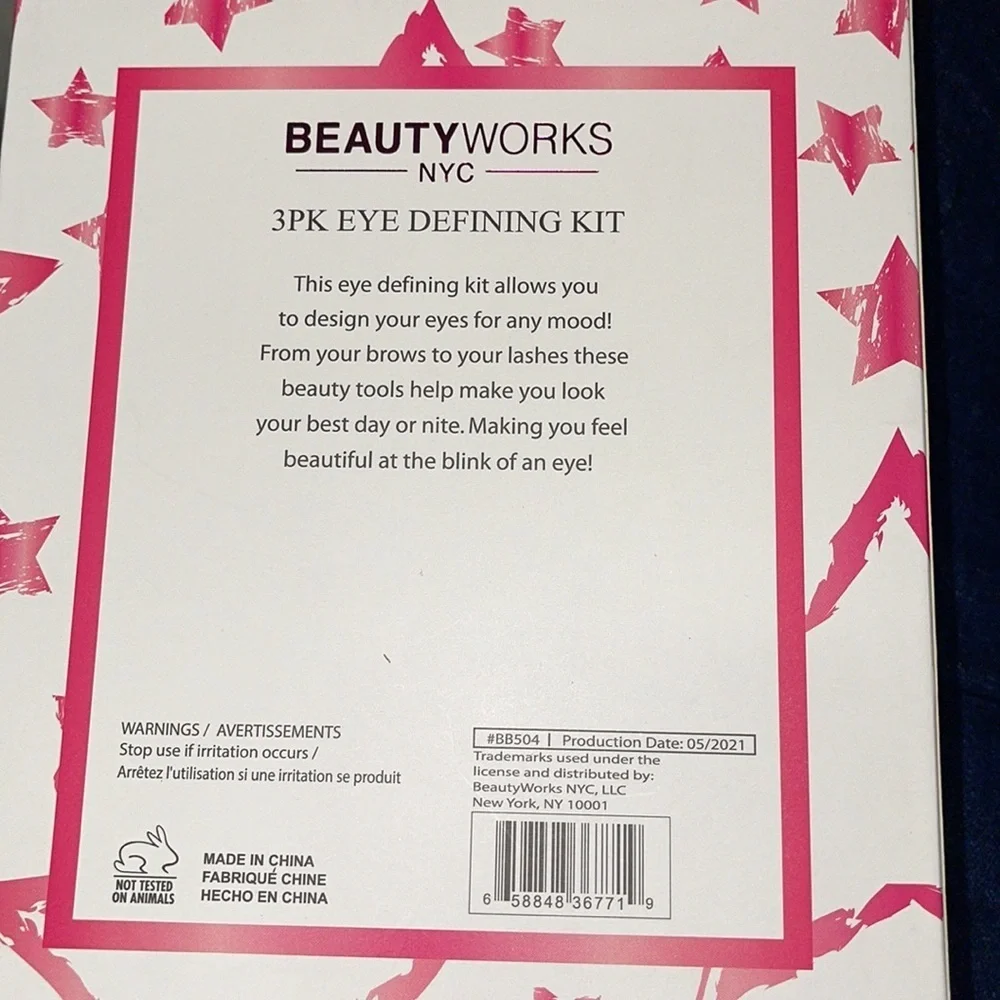 Beauty works 3 pc eye defining kit - pink